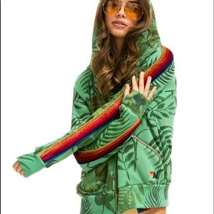 JUNGLE TIGER HOODIE MINT // VELVET STRIPES